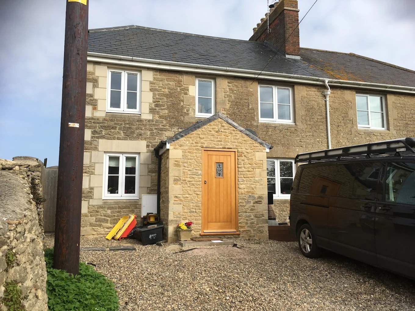 Completed roofing job, Somerset